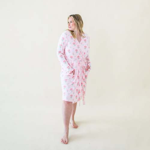 Women's Lounge Robe in Sakura Peony