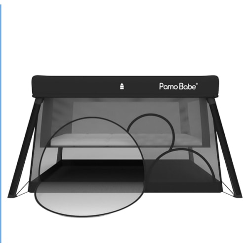 Pamo Babe Travel Crib Lightweight Playpen Baby Playard with Bassinet Portable Mini Playard