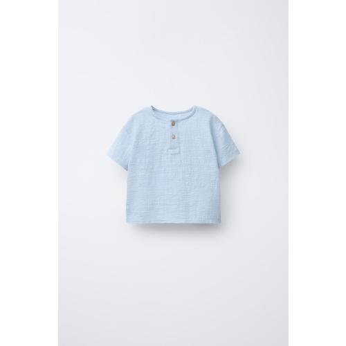 COMBINED HENLEY SHIRT - Light blue | ZARA United States