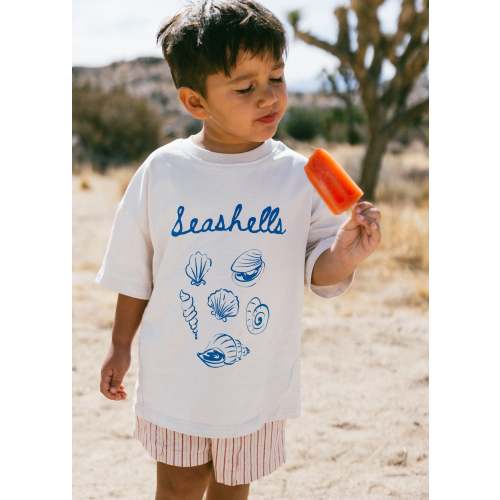 Oversized Graphic Tee- Seashells