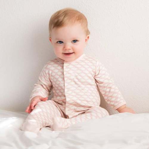 pink pompidou organic cotton magnetic footie