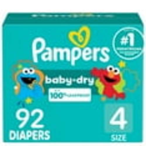Pampers Baby Dry Baby Diapers Size 4, 92 Count (Select for More Options)