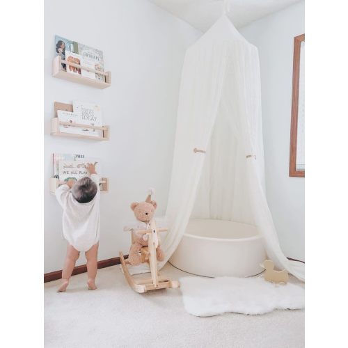 Haüs & Bliss Bed Canopy for Princess - Bed Curtain for Kids - Playing Tent - Hanging Tent for Bed - Reading Nook - Canopy for Bedroom Decoration - Mosquito net Included (Off White)