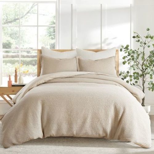 Cloud Waffle Taupe Full/queen Duvet Set - Levtex Home