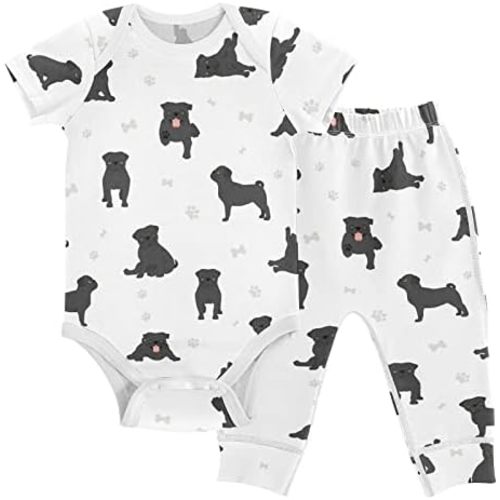 vvfelixl Baby Bodysuits Pants Sets Gnome Mushroom Short Sleeve Baby Clothes for Boys Girls 3M