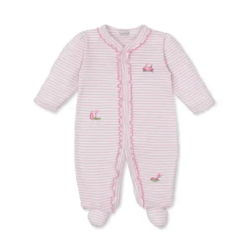 Fairway Foursome Pink Stripe Footie