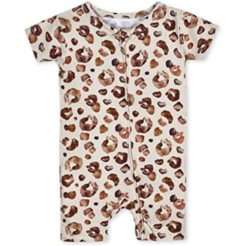 Gerber Unisex Baby Buttery-Soft Short Sleeve Romper With Viscose Made With Eucalyptus
