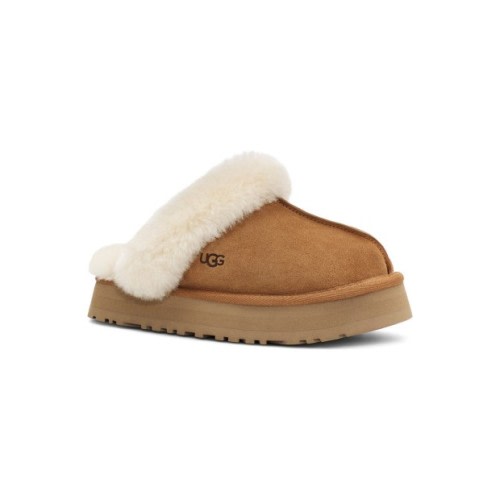 UGG Women Disquette Slipper (Women), Chestnut Suede