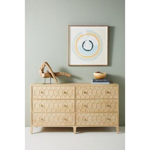 Textured Trellis Six-Drawer Dresser