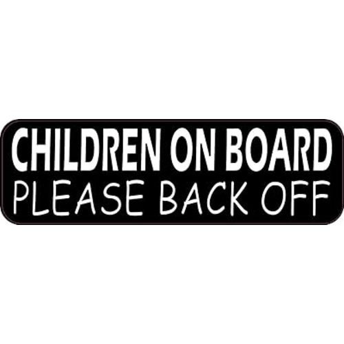 StickerTalk Children on Board Vinyl Sticker, 10 inches by 3 inches