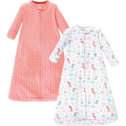Hudson Baby Unisex BabyCotton Long-Sleeve Wearable Sleeping Bag, Sack, Blanket - 0-3 Months - Woodland Fox