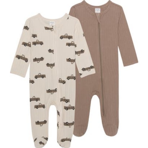 PL Baby by Petit Lem 2-Pack Zip Footies | Nordstromrack