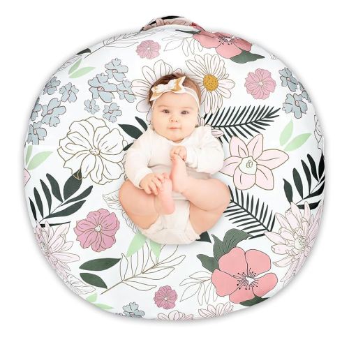 Newborn Lounger Cover for Boys Girls, Removable Cover for Infant Lounger Pillow, Ultra Soft Snug Fitted 1 Pack Baby Lounger Slipcover, Daisy Floral (Cover Only)