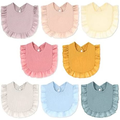 Baby Bibs Muslin Drool Teething Drooling Bibs for Baby Girl Boy Muslin Cotton