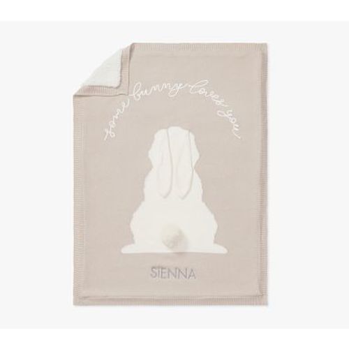 Some Bunny Loves You Baby Blanket, Stroller Blanket, Oat