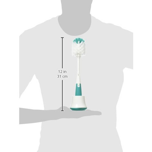 OXO Tot Bottle Brush with Nipple Cleaner and Stand - Teal, 1 Count (Pack of 1)