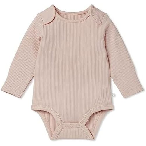 MORI Baby Unisex Long Sleeve Bodysuit Viscose from Bamboo and Organic Cotton - Comfortable Toddler Romper for Boys and Girls