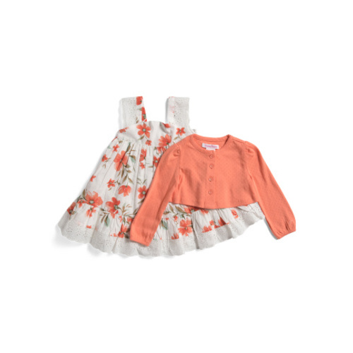 Infant Girls 2pc Cardigan And Floral Dress Set | Girls' Dresses | T.J.Maxx