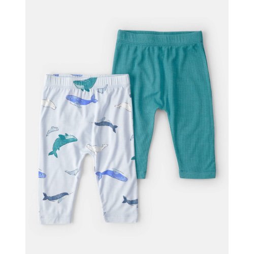 Baby 2-Pack Whale PurelySoft Pull-On Pants - Blue | Carter's