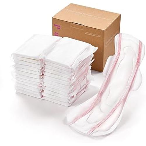 24 Count Premium Postpartum Pads with Wings, Large Maximum Absorbency Postpartum Maternity Pads Ultra Soft Heavy Flow Secure Leak Protection After Birth