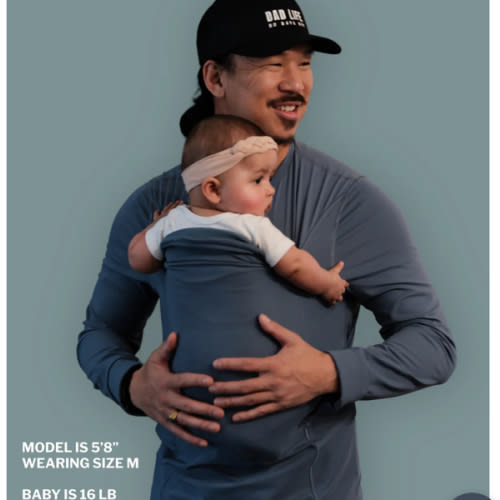 Lalabu Dad Shirt | Original Babywearing T-Shirt with Kangaroo Pouch | Baby Wrap Carrier for Newborns & Infants | Baby Wrap Carrier for Newborns | Essential for new Dads