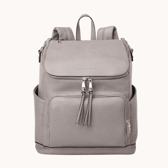 Lullaby Diaper Backpack Grey | Poppy and Peonies – www.poppyandpeonies-us.com
