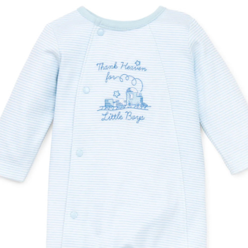 Thank Heaven for Little Boys Footed One-Piece (Hat not included)