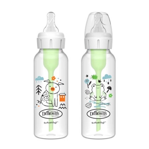 Dr. Brown's Natural Flow® Anti-Colic Options+™ Narrow Baby Bottle 8oz/250mL, 2-Pack | Dr. Brown's Baby