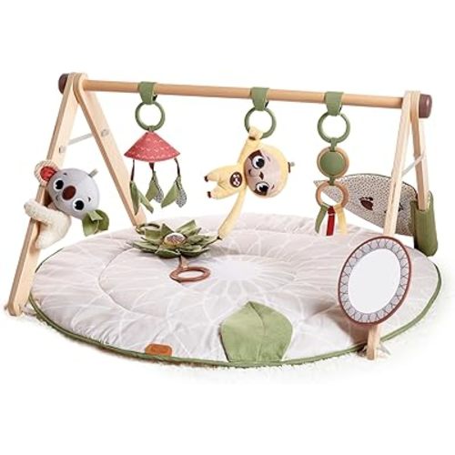 Tiny Love Boho Chic Gymini with Mirror and Detachable Toys, Wall Mount, Developmental Gym and Playmat for Babies, Newborns, and Infants