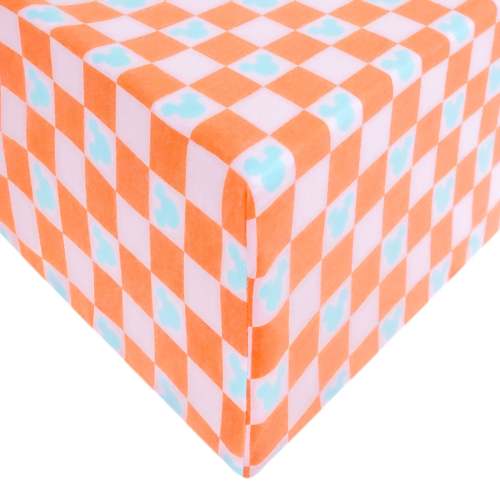 Premium Knit Fitted Crib Sheet - Mickey Mouse Check