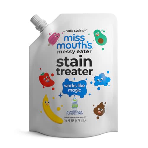 Miss Mouth's Messy Eater Stain Treater - 16oz Refill - Newborn & Baby Essentials - No Dry Cleaning Food, Grease, Coffee Off Laundry, Underwear, Fabric