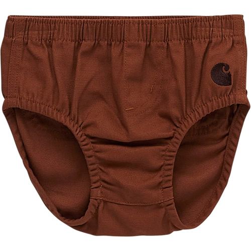 Carhartt Unisex Baby Canvas Diaper Cover, Carhartt Brown, 9 Months