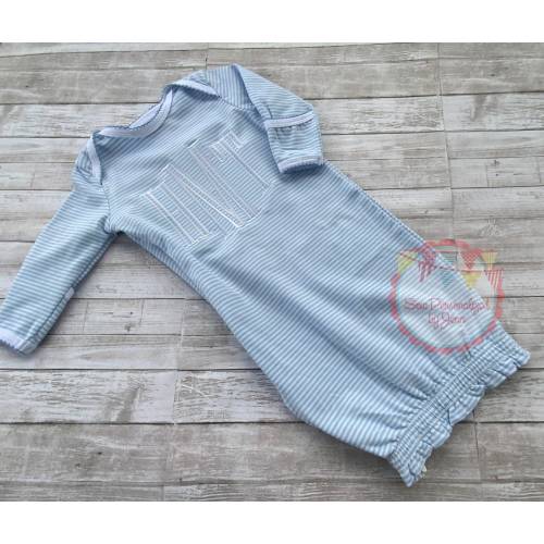 Baby Boy Gown Coming Home Outfit Birth Announcement