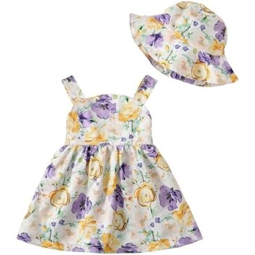 Newborn Infant Baby Girl Dress Toddler Girl Clothes Halter Backless Sleeveless Flower Sundress Summer Dresses for Girl