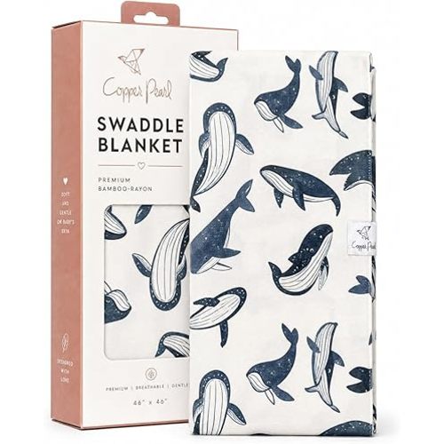 Copper Pearl Swaddle Blankets for Newborns | Soft Stretchy Receiving Blankets for Boys and Girls | Large 46 x 46 Inch Baby Blankets | Lightweight and Breathable Swaddles | Cove
