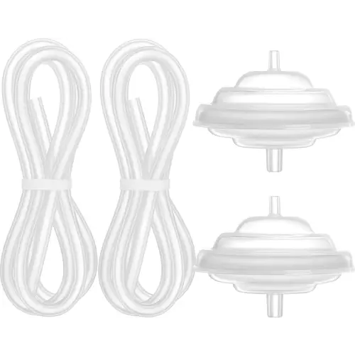 [4-Count] Papablic Backflow Protector and Tubing Compatible with Spectra S1 Spectra S2 Spectra 9 Plus Breast Pumps, Not Original Spectra Pump Parts, BPA/DEHP Free