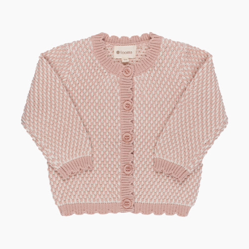 Elys & Co Bubble Knit Cardigan - Mauve, 6 M