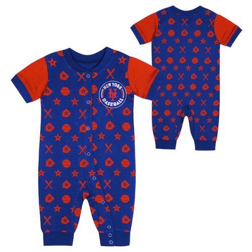 New York Mets Newborn Hard 90 Coveralls - Royal