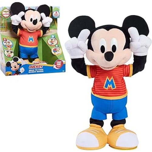 Disney Junior Mickey Mouse Head to Toes Plush with Motion, Sounds, Phrases, Officially Licensed Kids Toys for Ages 3 Up by Just Play