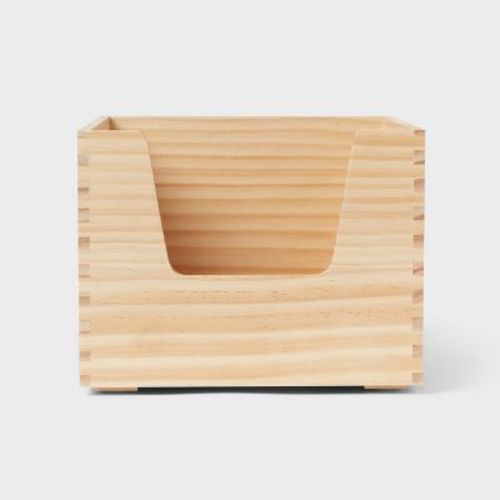 Small Stackable Kids' Wood Bin Natural - Pillowfort™