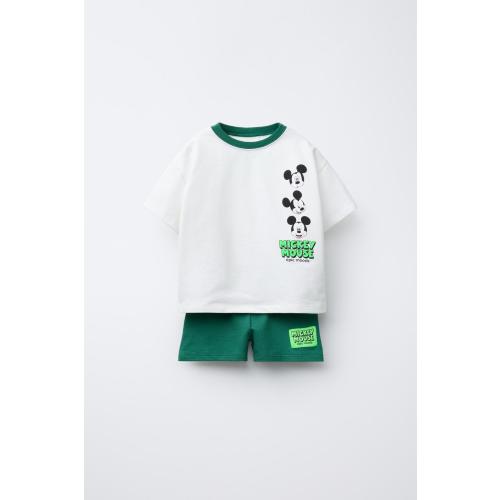 MICKEY MOUSE © DISNEY T-SHIRT AND SHORTS SET - Green | ZARA United States