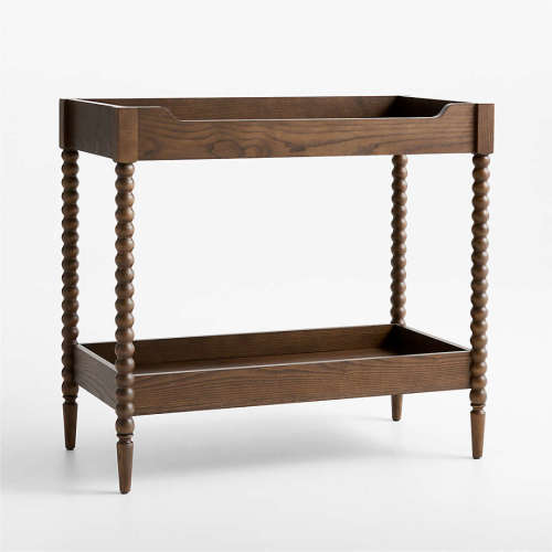 Jenny Lind Heirloom Deep Brown Wood Baby Changing Table