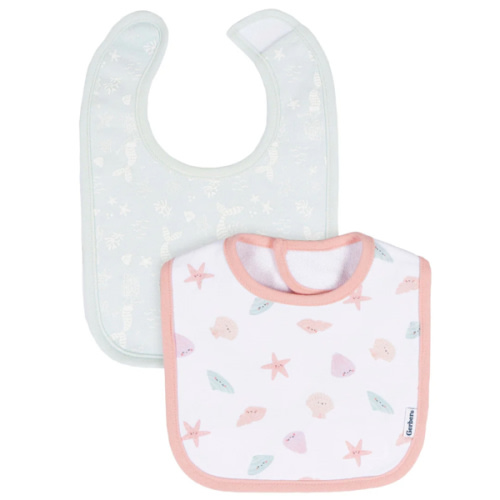 2-Pack Baby Girls She Sells Sea Shells Dribbler Bibs – Gerber Childrenswear
