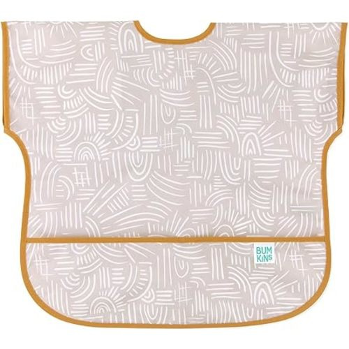 Bumkins Bibs, Baby and Toddler Bibs, Bibs for Girls and Boys, Large for 1-3 Years, Short Sleeve Waterproof Bib for Kids