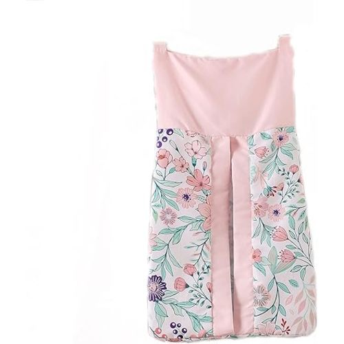 Pink Floral Nursery Diaper Stacker Storage Crib Diaper Storage Organizer by Hanbear (4)