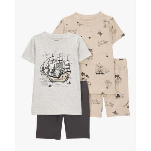 Baby Pirate Print Snug Fit Cotton 4-Piece Pajamas - Carter's | Carter's