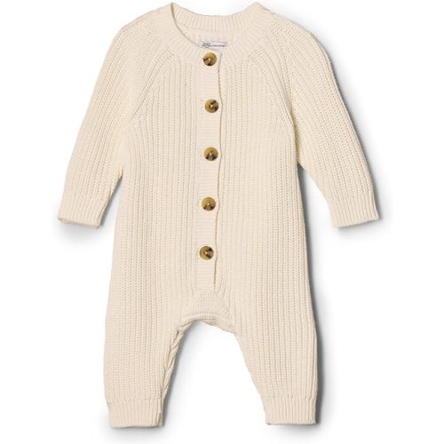 Amazon Essentials x Sofia Grainge Unisex Babies' Knit Playsuit Ivory (3-6 Months)