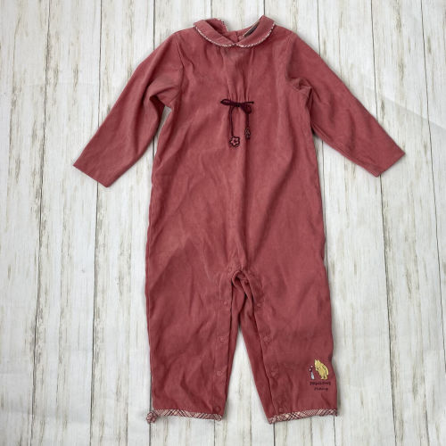 Vintage Classic Pooh Disney Size 24 Months Pink Embroidered One Piece Outfit