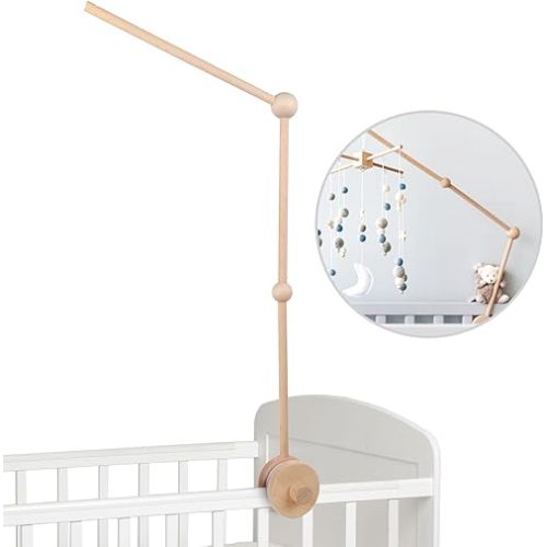 Wooden Baby Crib Mobile Arm