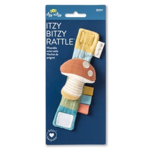 Itzy Ritzy Bitzy Wearable Wrist Rattle Baby Activity Toy - Mushroom